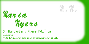 maria nyers business card